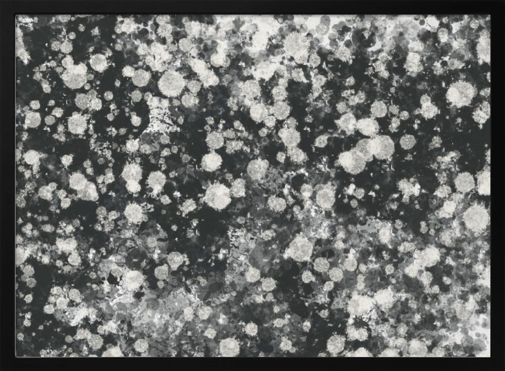 Dynamic Black and White Mystic Dots | Poster