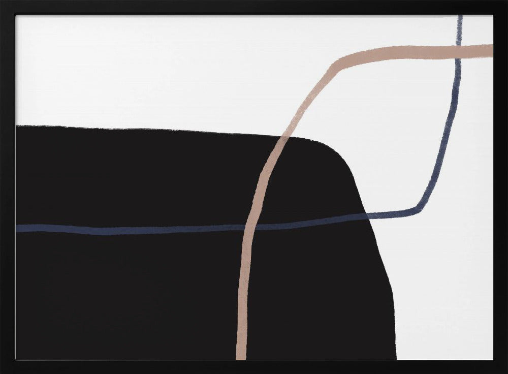 Intersecting Lines And Bold Black Shapes | Poster