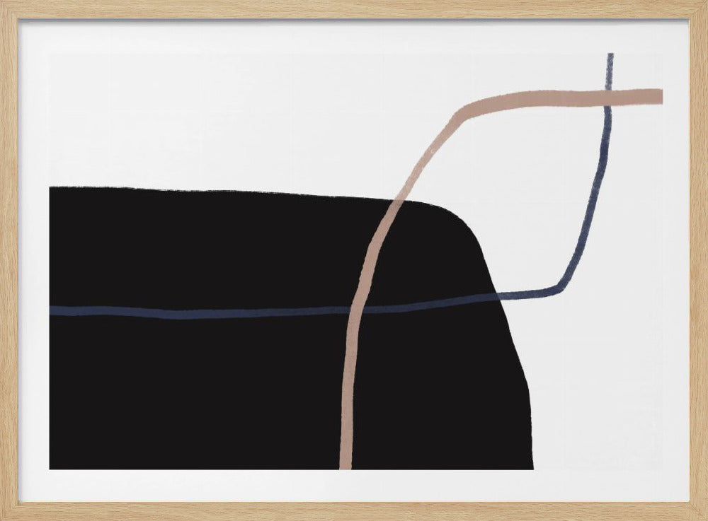 Intersecting Lines And Bold Black Shapes | Poster
