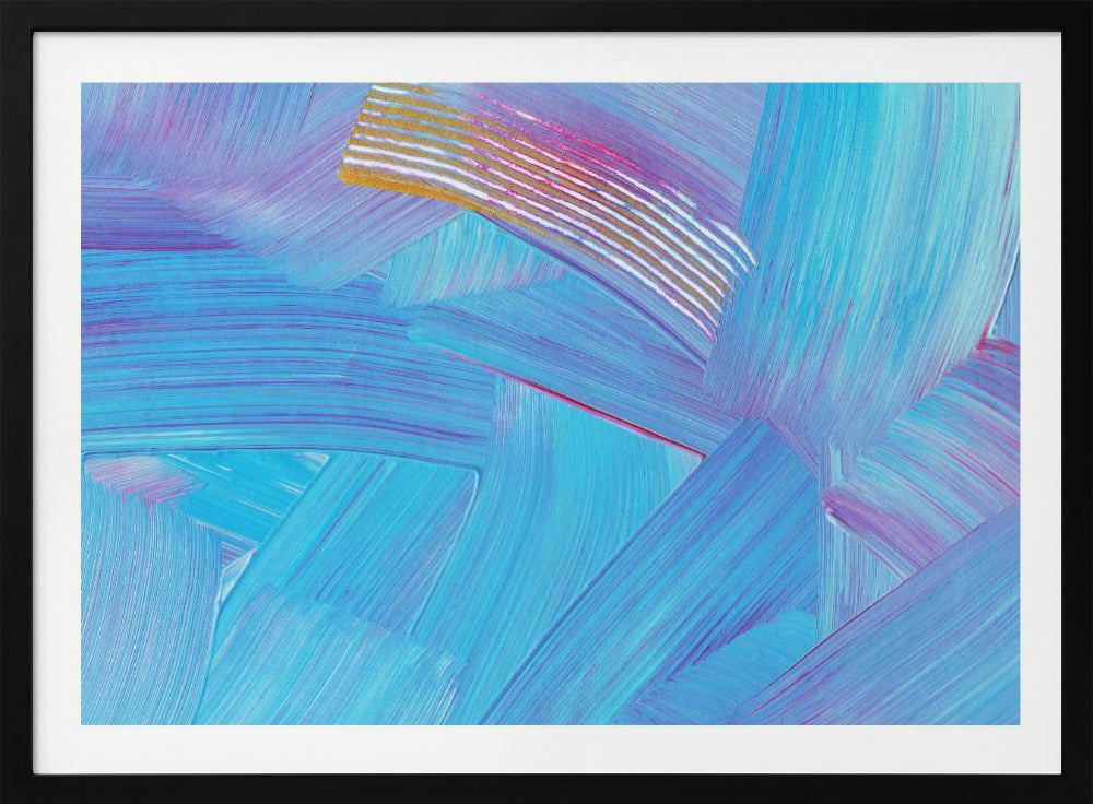 Vibrant Blue Brushstrokes | Poster