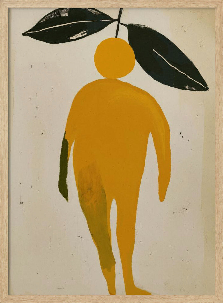Orange Leaf Figure | Poster