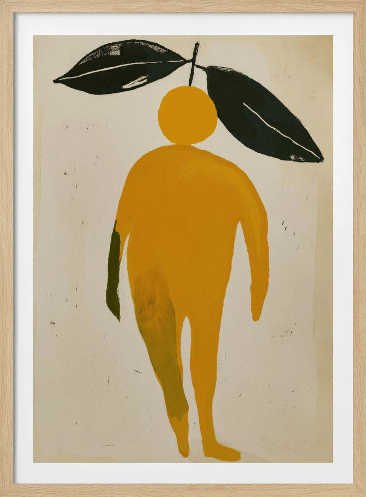 Orange Leaf Figure | Poster