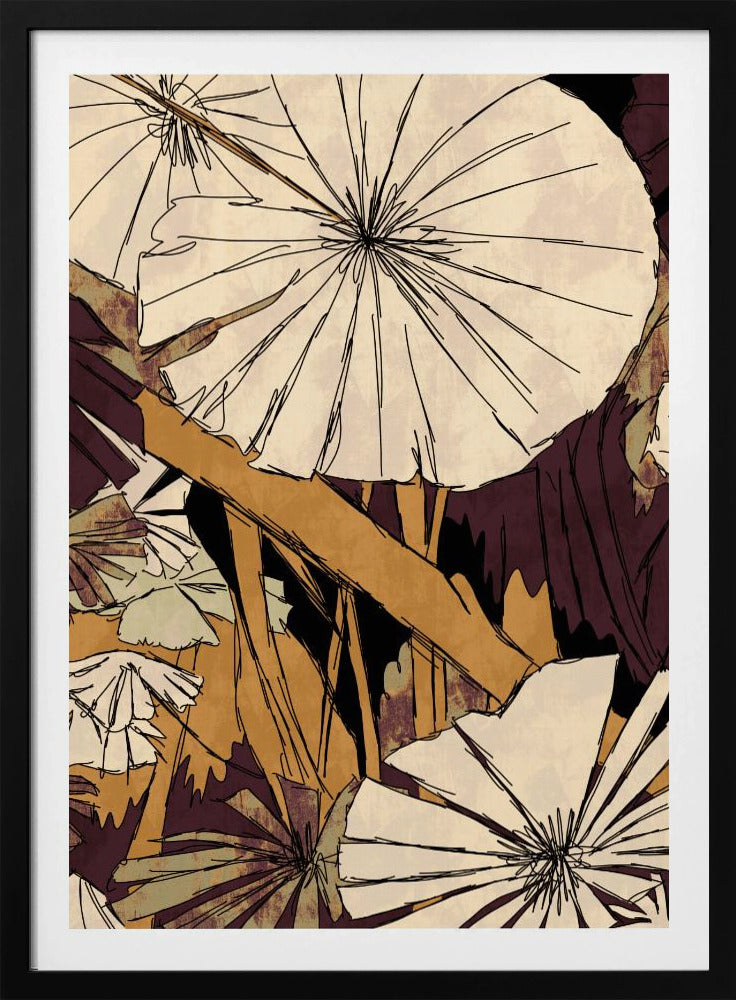 Tropical Gold Plants | Poster
