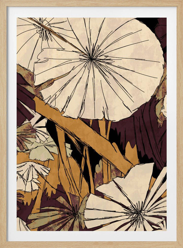 Tropical Gold Plants | Poster