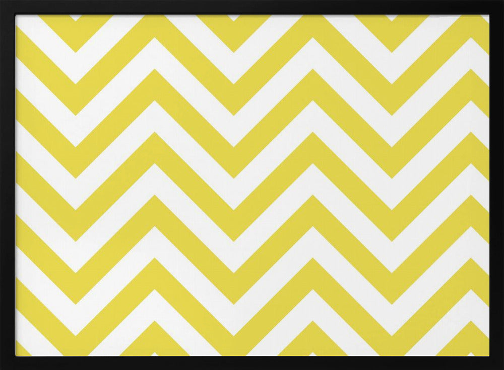 Chevron Yellow and White | Poster