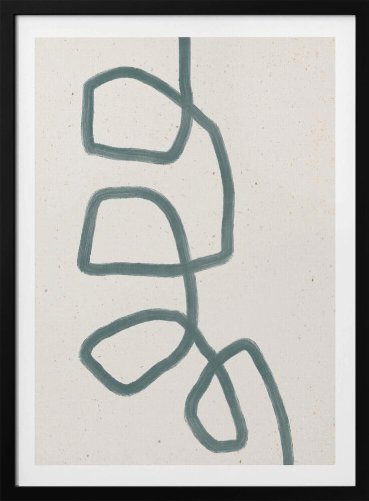 Fluid Teal Lines | Poster