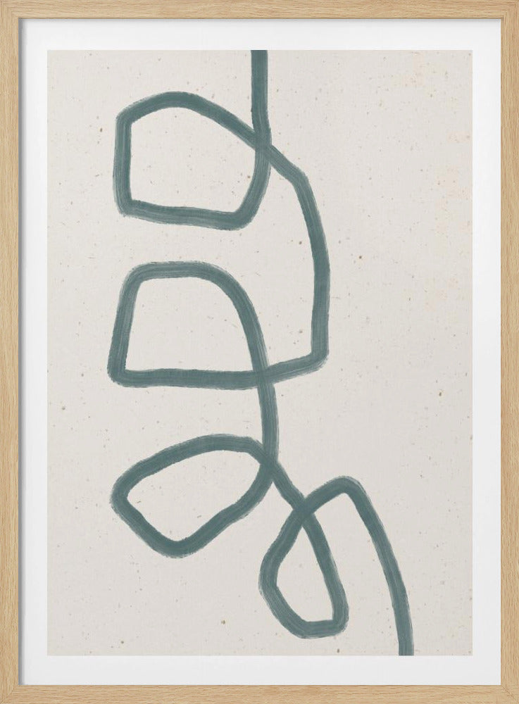 Fluid Teal Lines | Poster