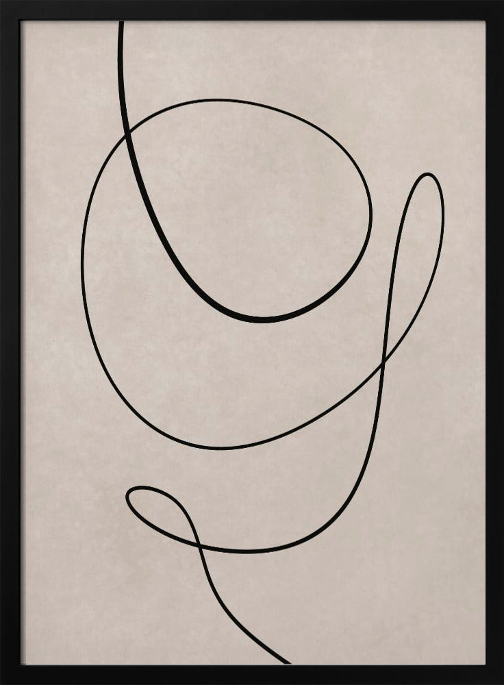Minimal Line Art Abstract Drawing 01 | Poster