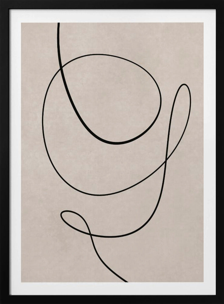 Minimal Line Art Abstract Drawing 01 | Poster