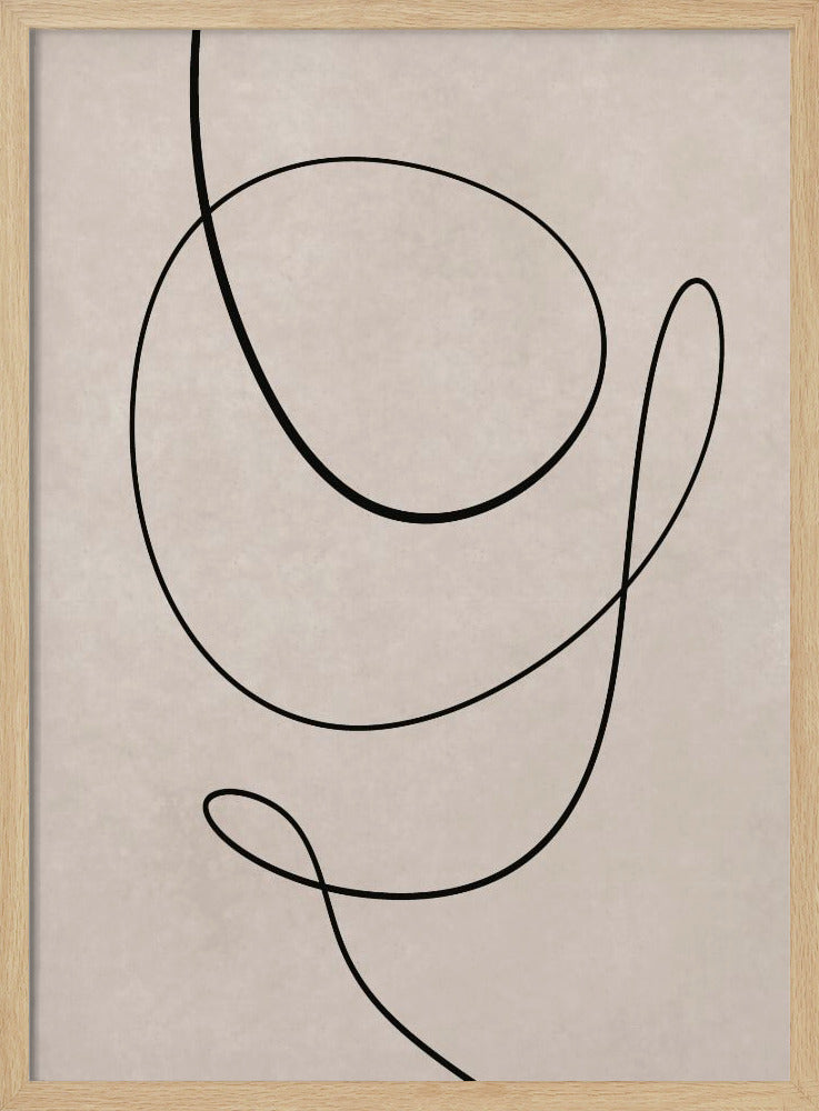 Minimal Line Art Abstract Drawing 01 | Poster
