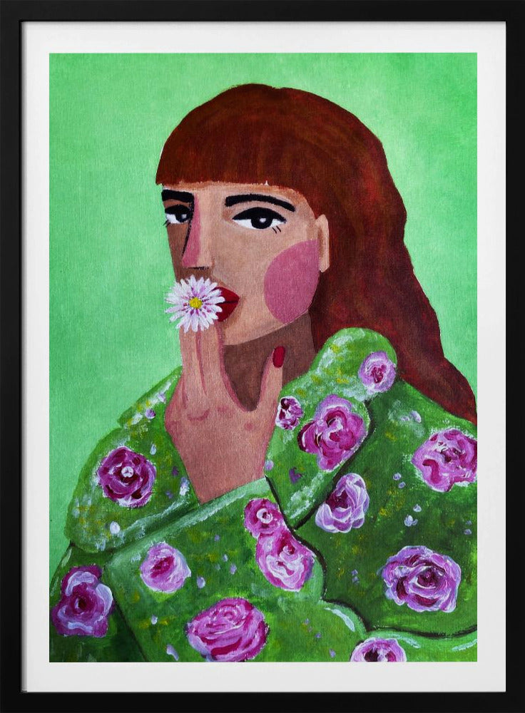 Woman Smoking a Flower | Poster