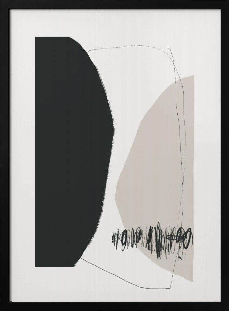 Organic Shapes And Lines In Neutral Tones | Poster