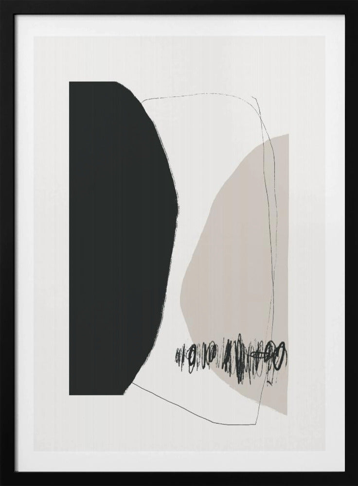 Organic Shapes And Lines In Neutral Tones | Poster