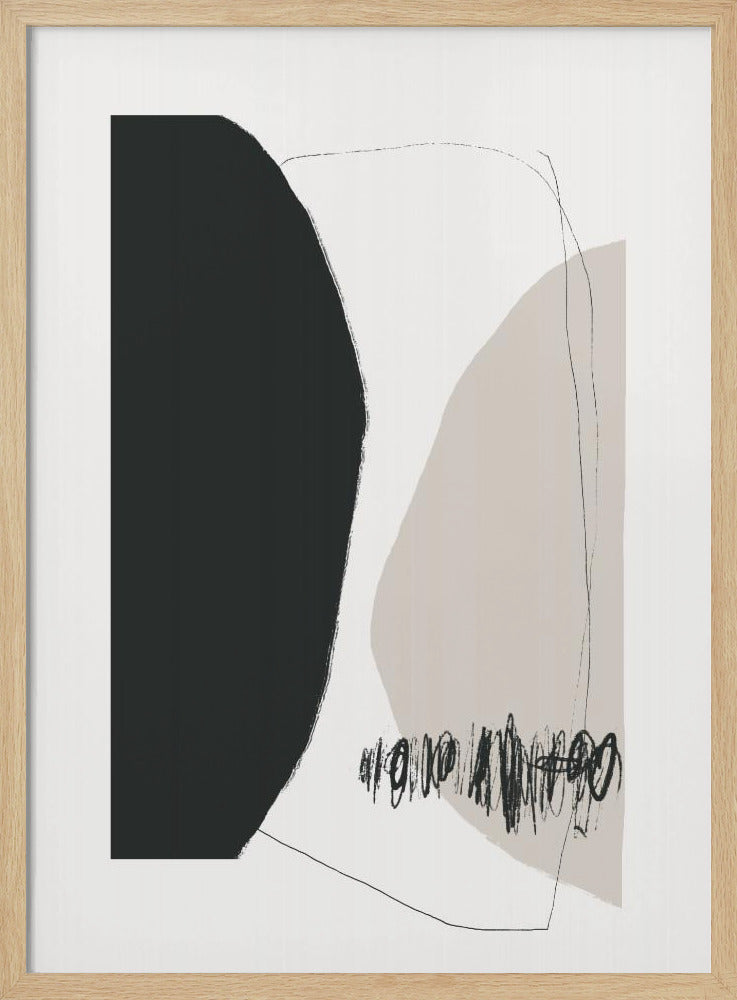 Organic Shapes And Lines In Neutral Tones | Poster