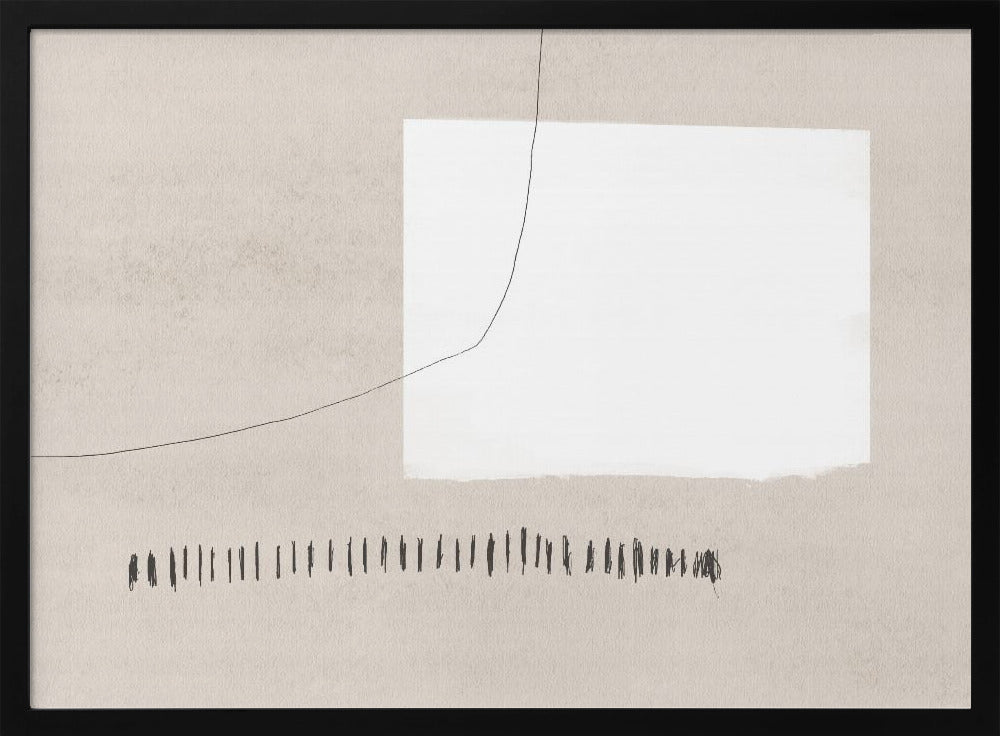 White Rectangle Contrasting | Poster