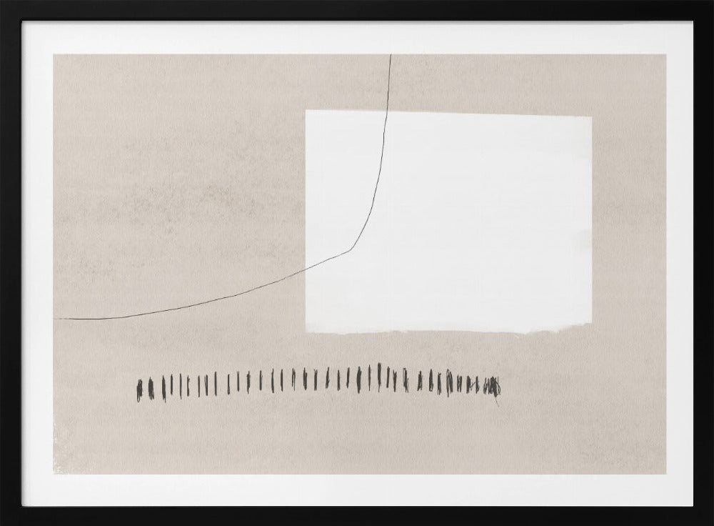 White Rectangle Contrasting | Poster