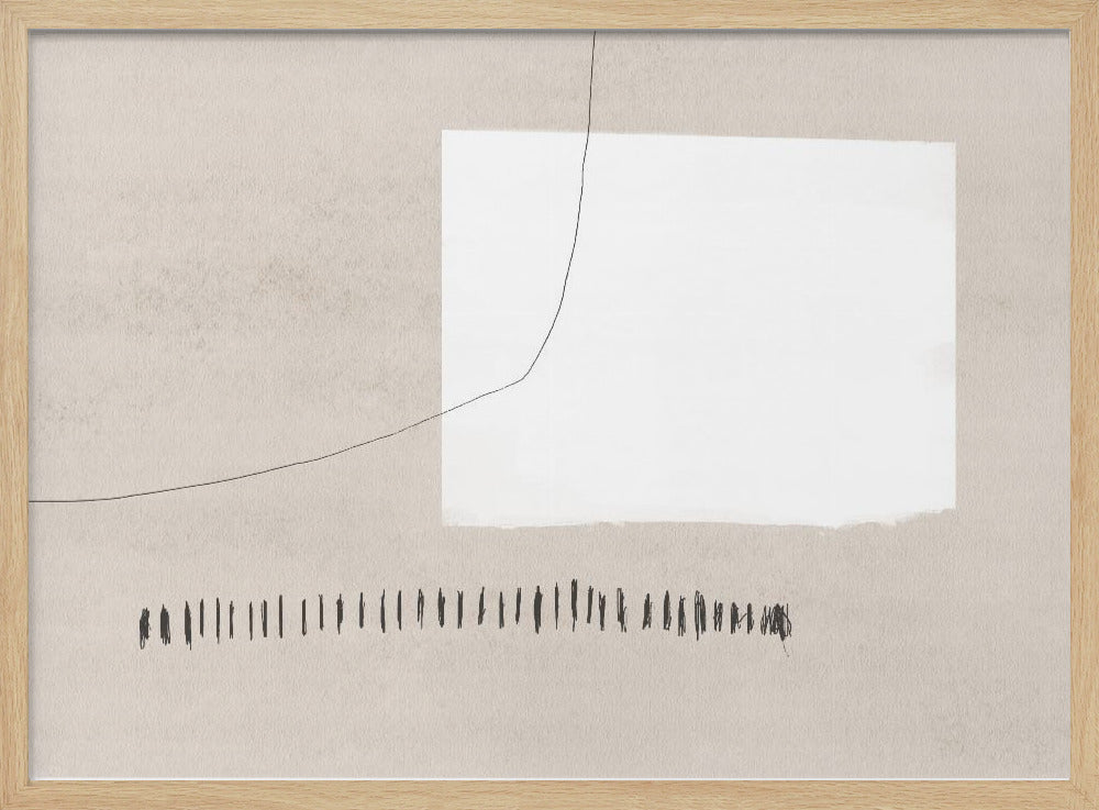 White Rectangle Contrasting | Poster