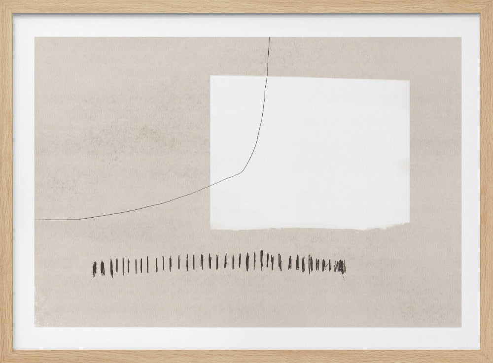White Rectangle Contrasting | Poster