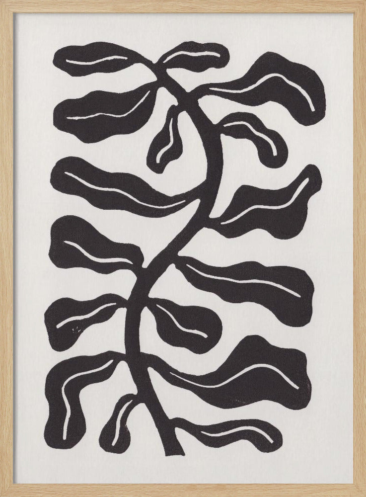 Wind Kissed Plant / Chalkboard Black | Poster