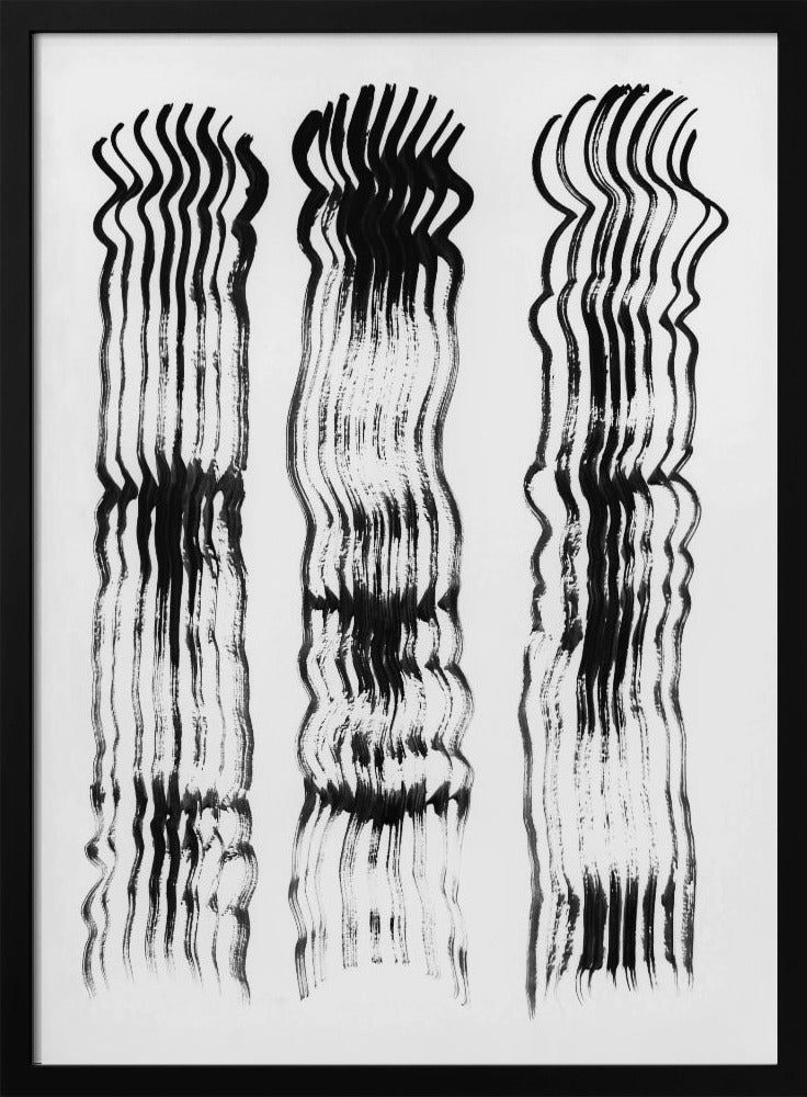 Abstract brushtrokes lines 02 | Poster