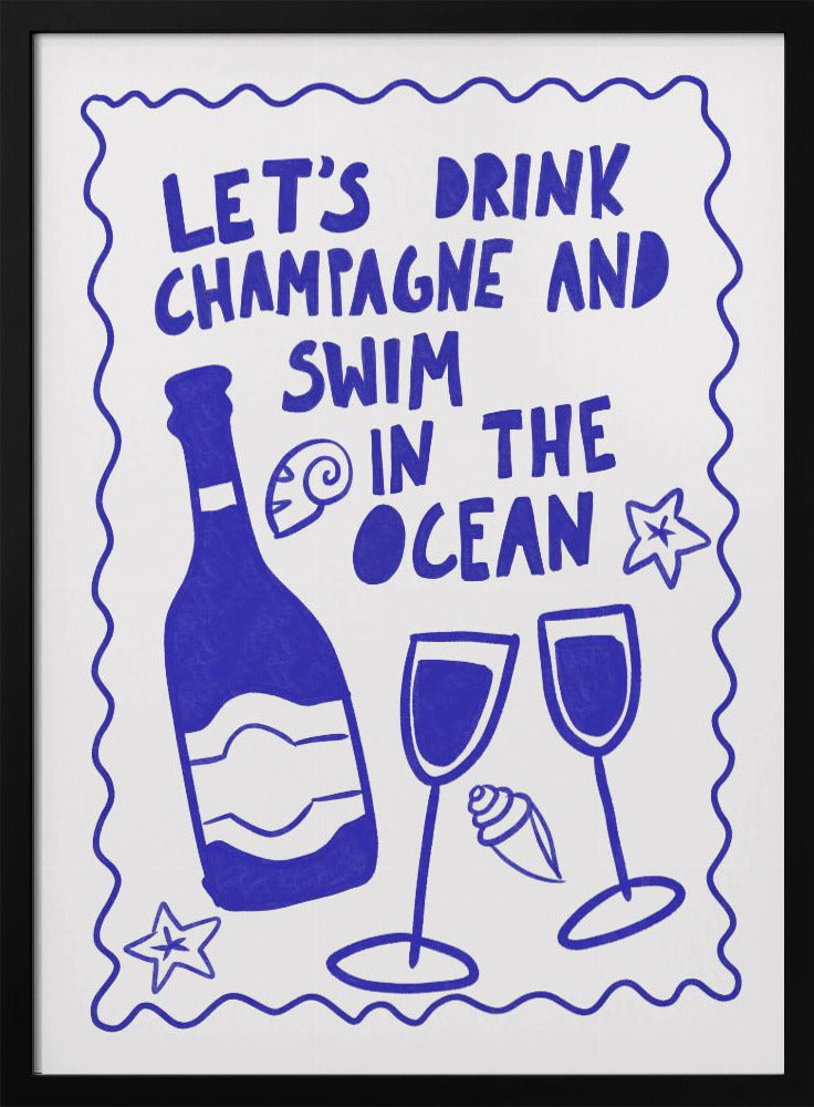Champagne and Ocean | Poster