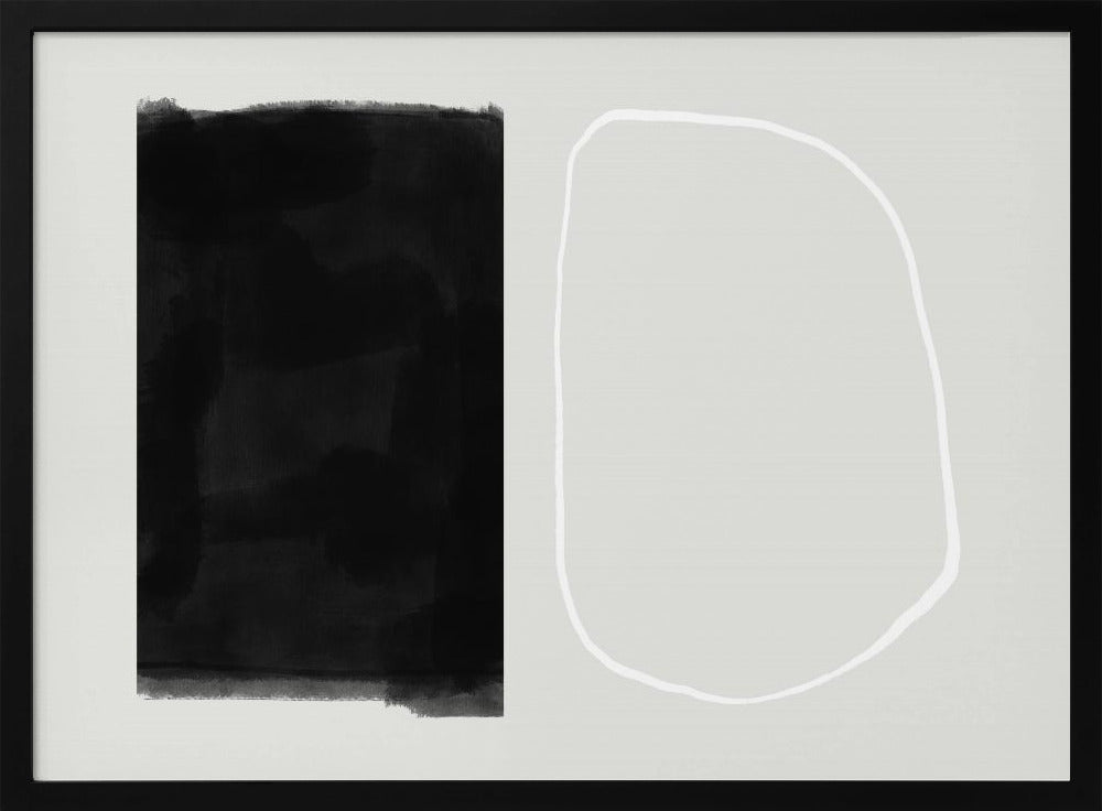 Solid Black Rectangular Shape | Poster