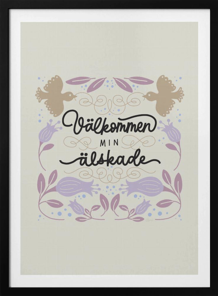 Välkommen Welcome Light | Poster