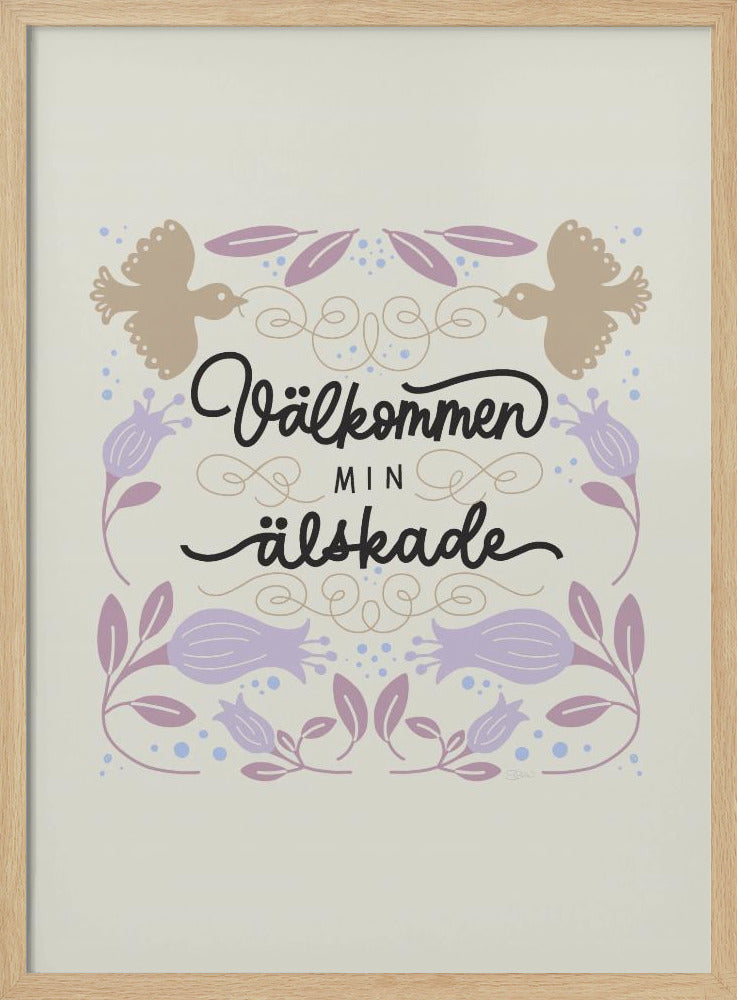 Välkommen Welcome Light | Poster