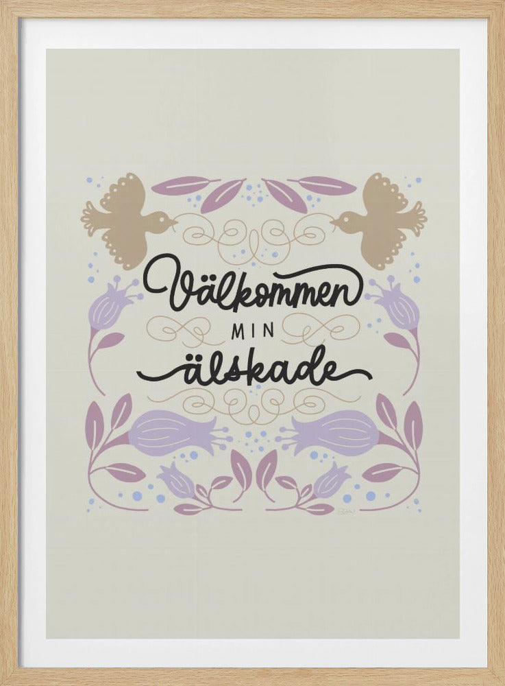 Välkommen Welcome Light | Poster