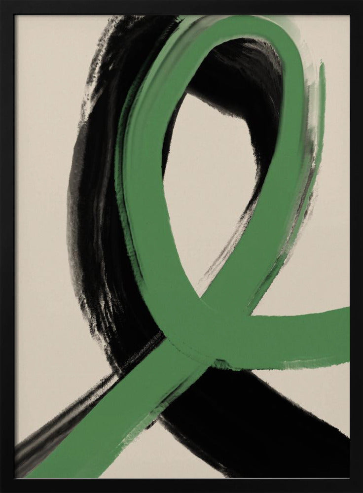 Green Ribbon Flow | Poster