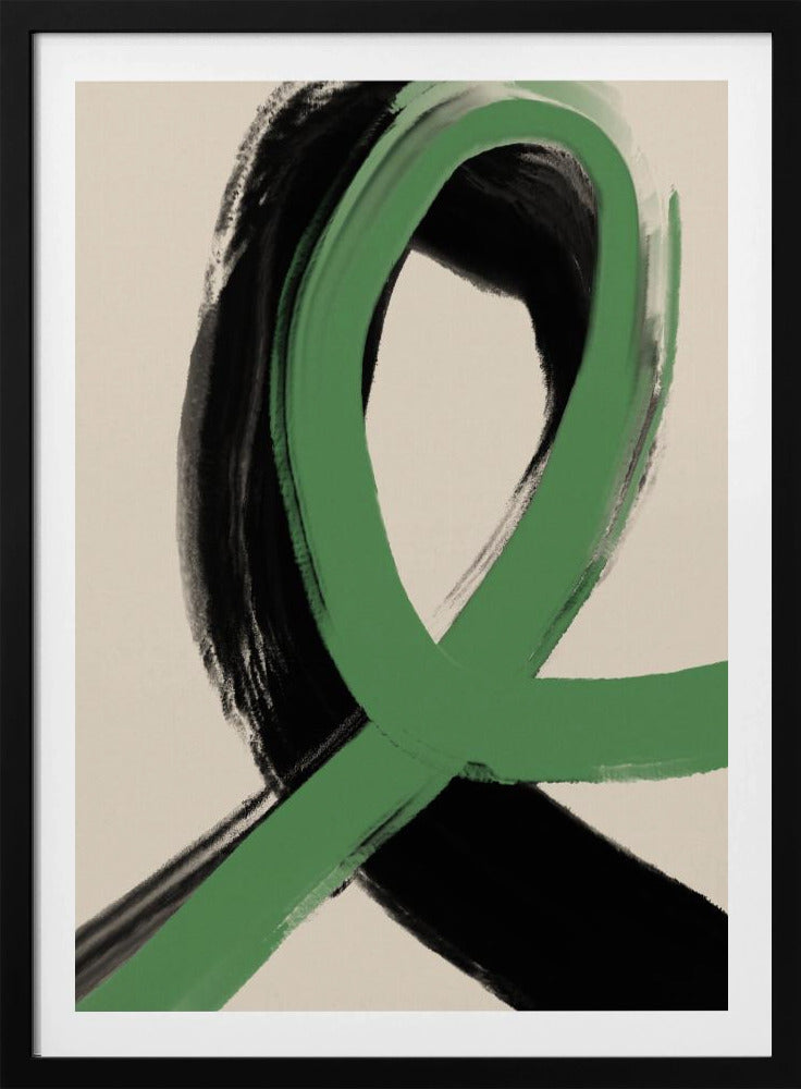 Green Ribbon Flow | Poster