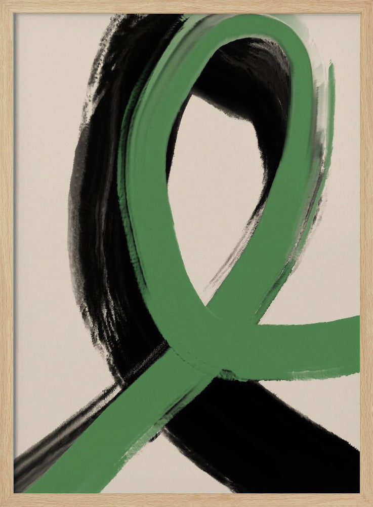 Green Ribbon Flow | Poster