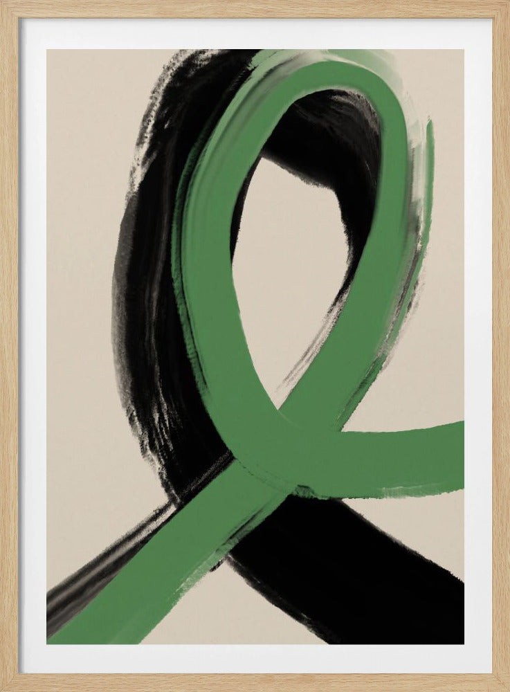 Green Ribbon Flow | Poster