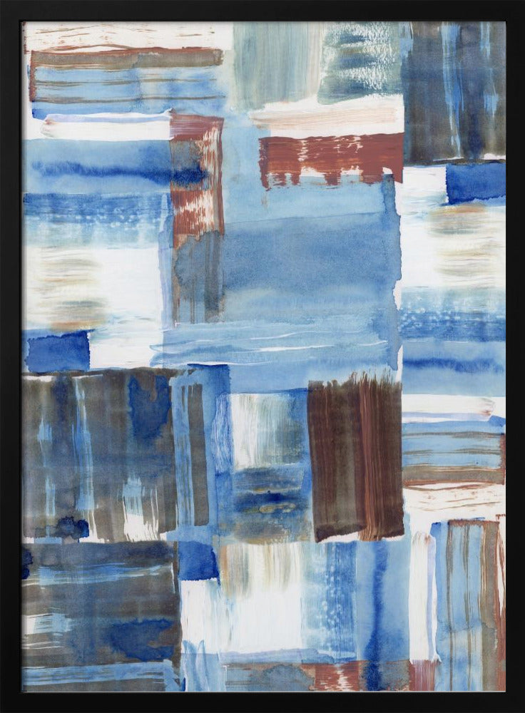 Icy Blue Abstract 1 | Poster