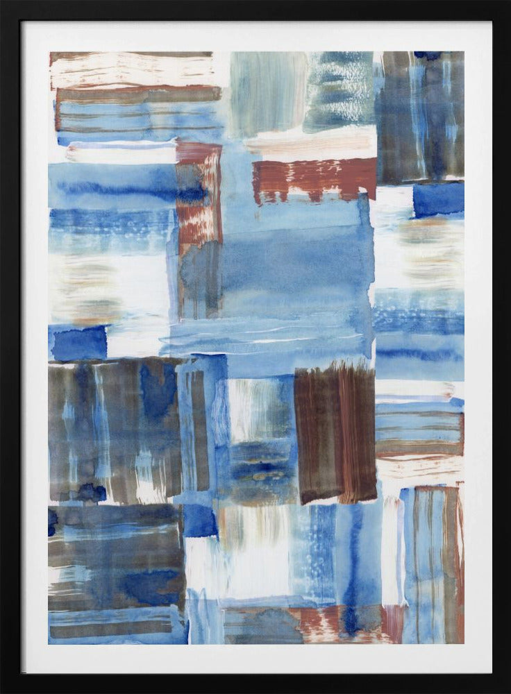 Icy Blue Abstract 1 | Poster