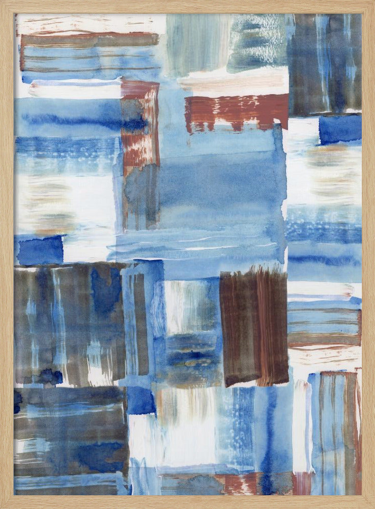 Icy Blue Abstract 1 | Poster