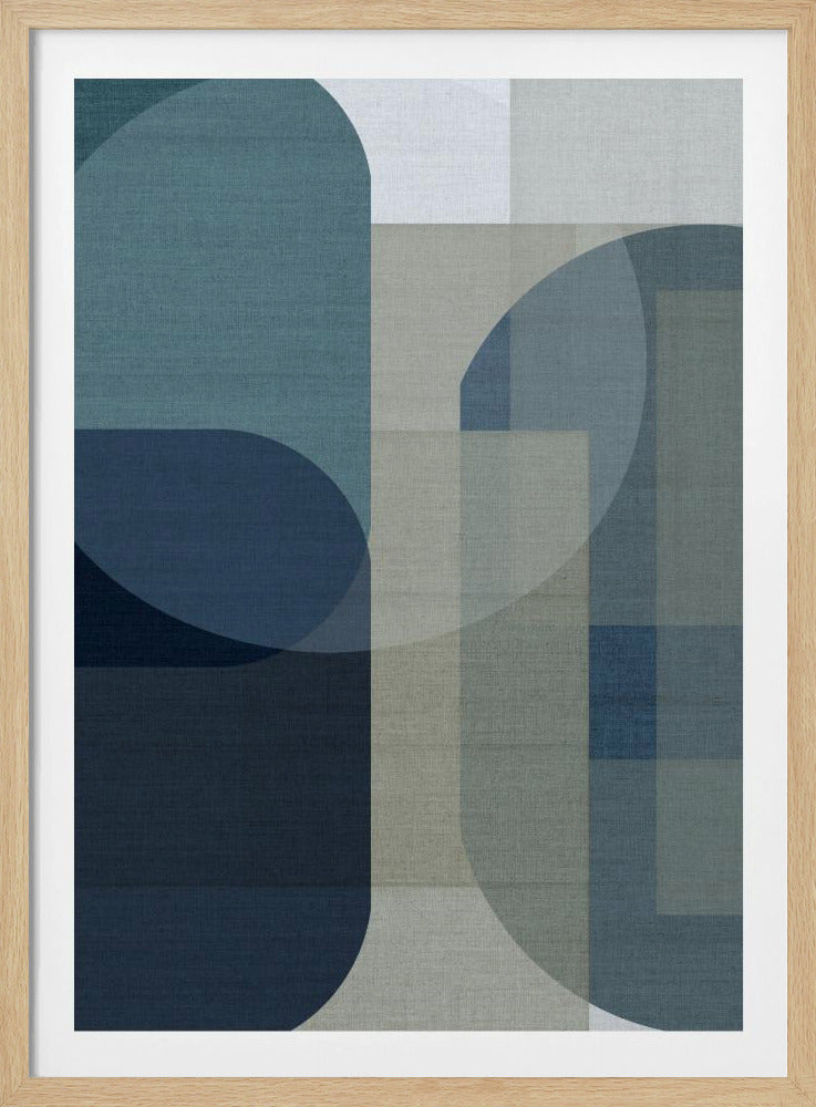 Woven Blue Layers 1 | Poster