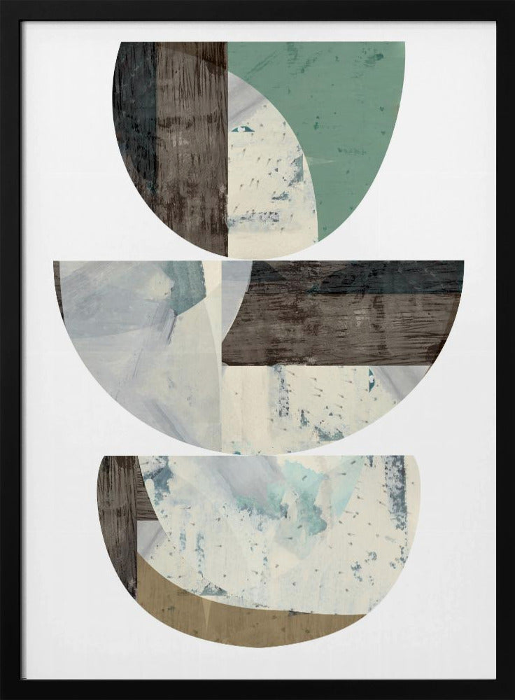 Blue Semi Circles 1 | Poster