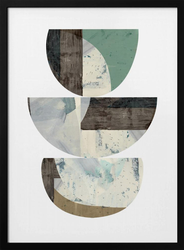 Blue Semi Circles 1 | Poster