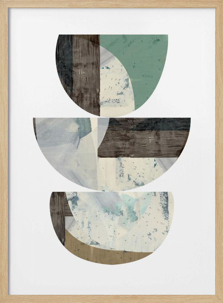 Blue Semi Circles 1 | Poster