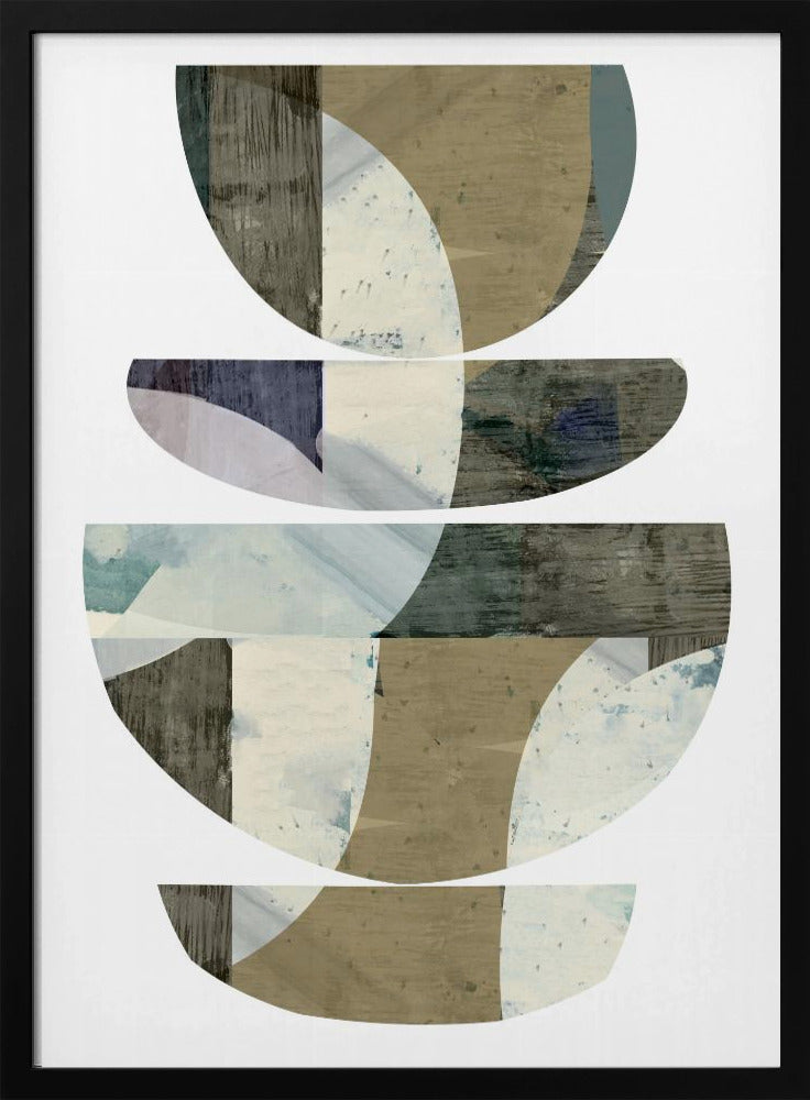 Blue Semi Circles III | Poster