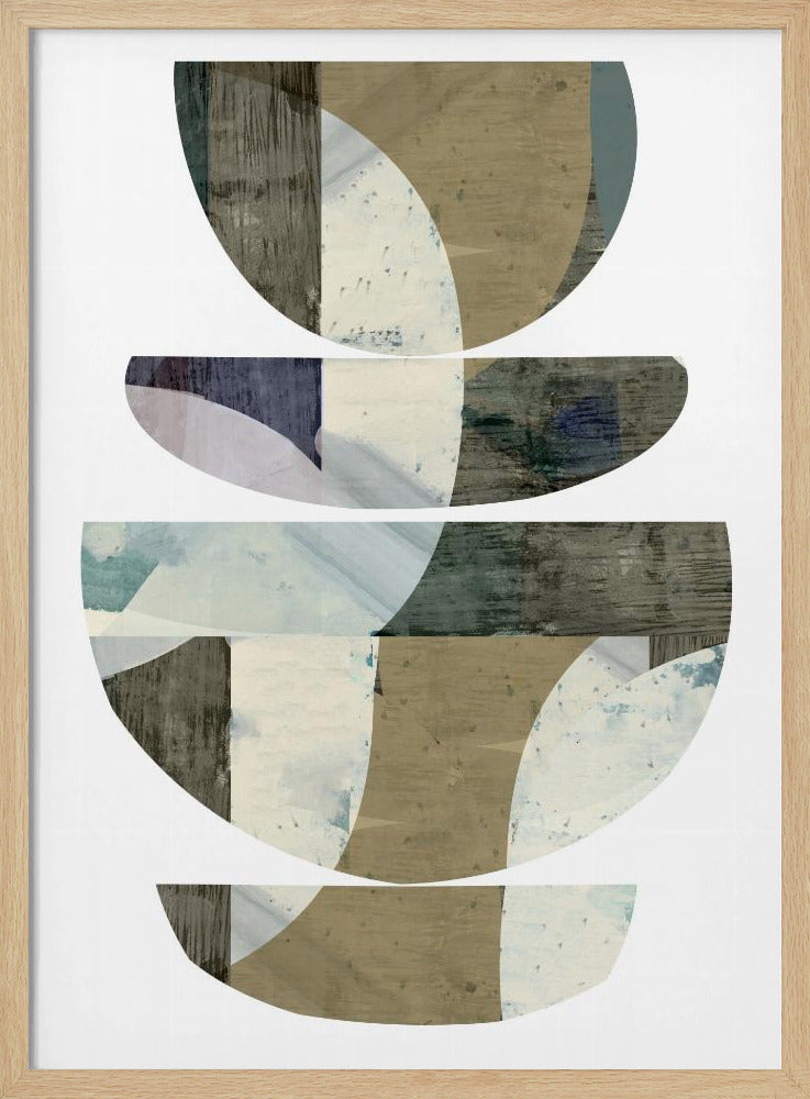 Blue Semi Circles III | Poster