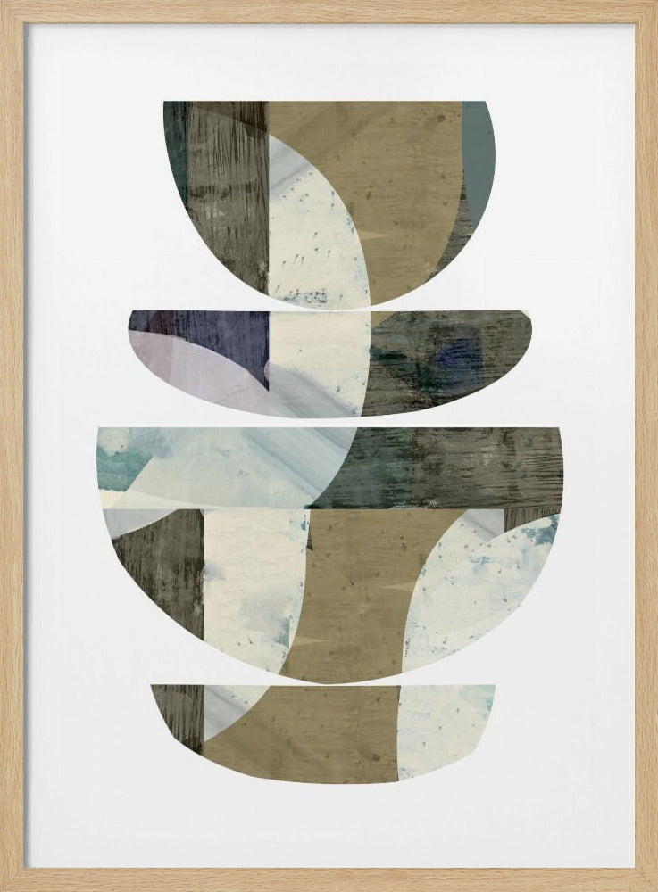 Blue Semi Circles III | Poster