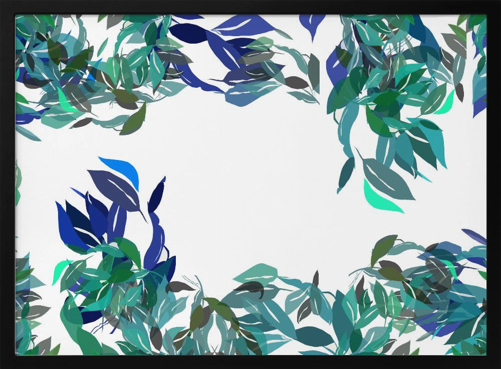 Teal Floral Mix | Poster