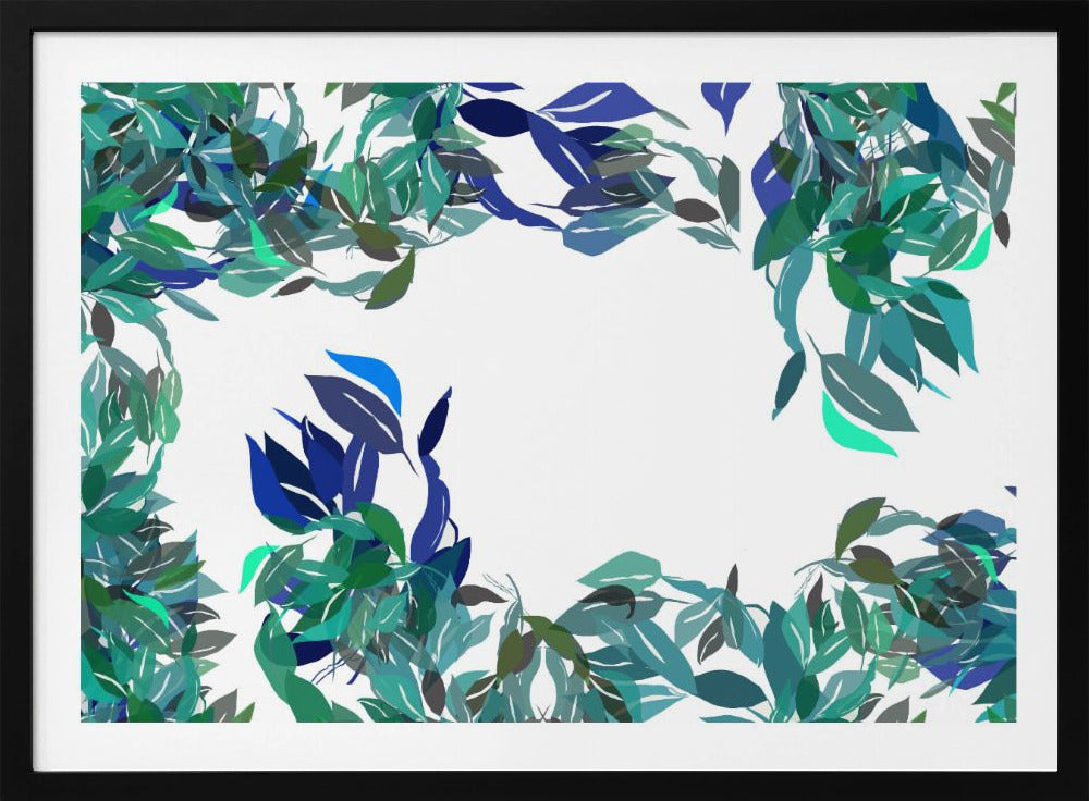 Teal Floral Mix | Poster
