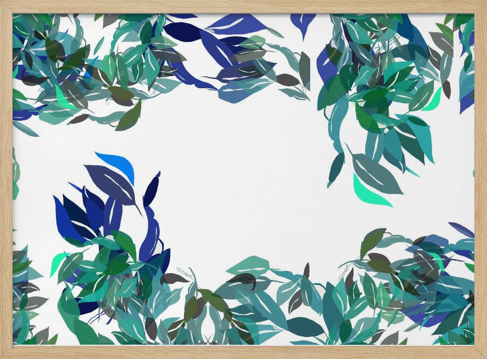 Teal Floral Mix | Poster