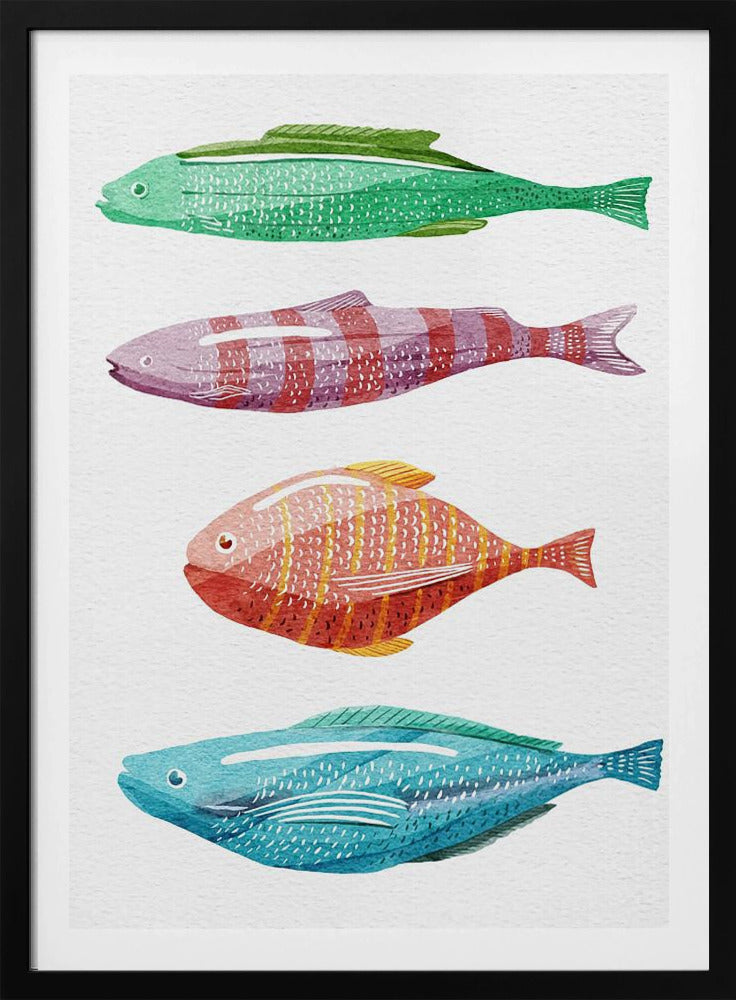 Four Colorful Fish | Poster