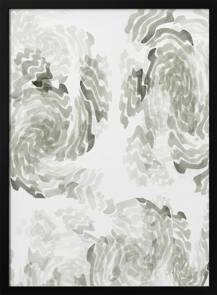 Grey Watercolour Twirl 2 | Poster