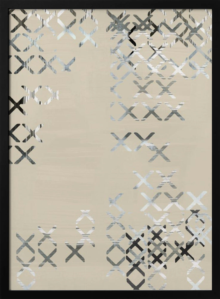 Minimal X Black and White Composition 1 | Poster