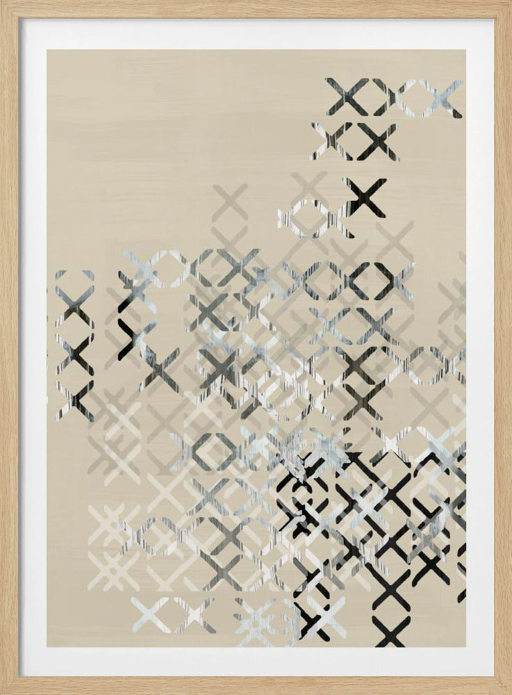 Minimal X Black and White Composition 3 | Poster